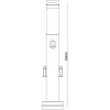 Borne Lumineuse Globo Boston Anthracite, 1 Lumiere, Detecteur De Mouvement