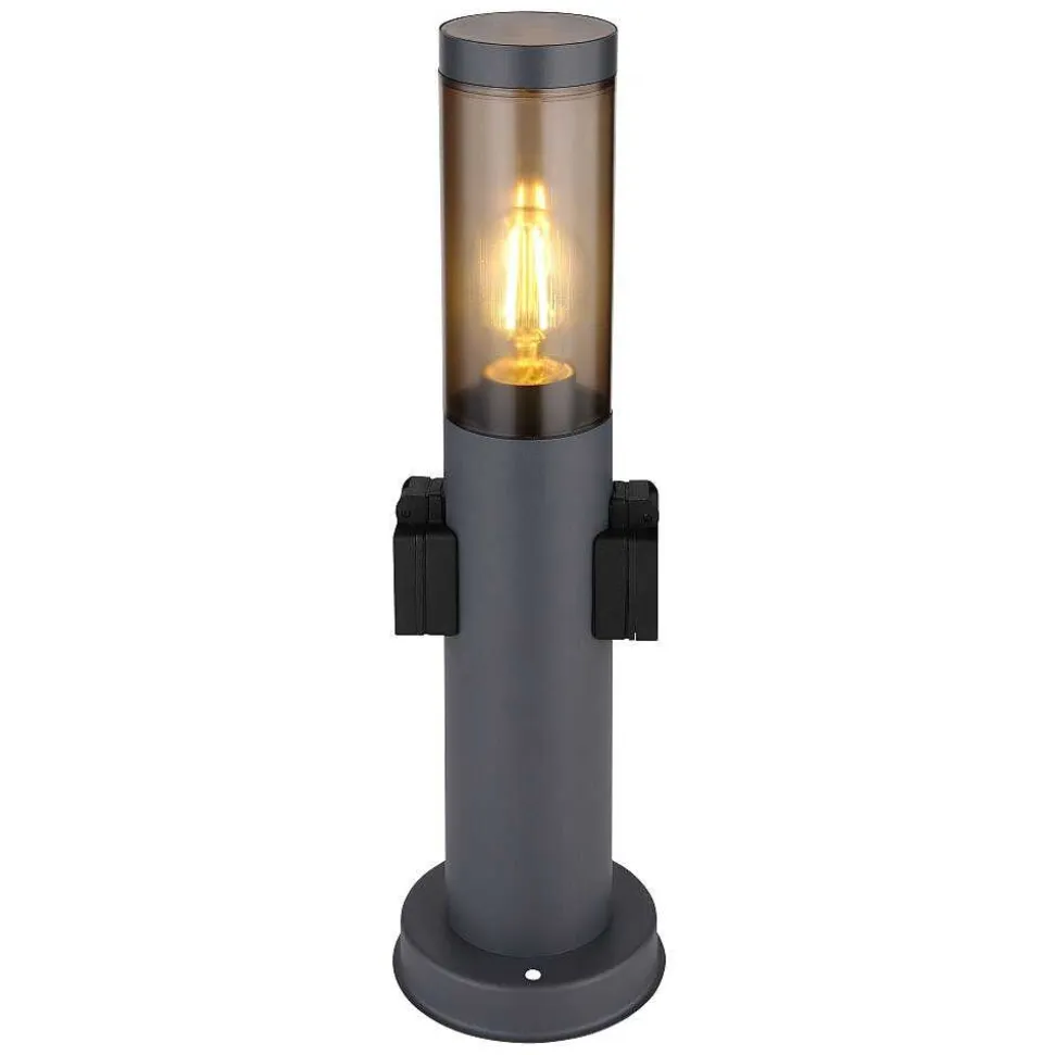 Borne Lumineuse Globo Boston Anthracite, 1 Lumiere