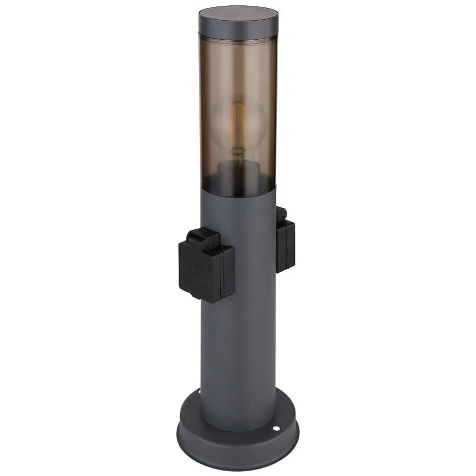Borne Lumineuse Globo Boston Anthracite, 1 Lumiere