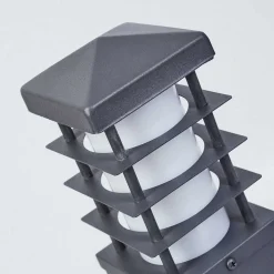 Borne Lumineuse Habolale Gris, 1 Lumiere
