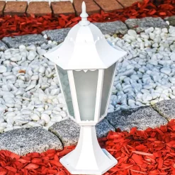 Borne Lumineuse Hongkong Frost Blanc, 1 Lumiere