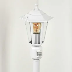 Borne Lumineuse Loria Blanc, 1 Lumiere, Detecteur De Mouvement