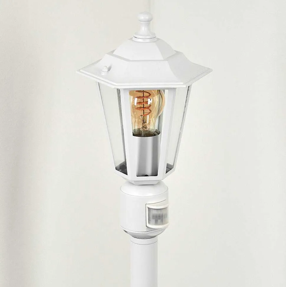 Borne Lumineuse Loria Blanc, 1 Lumiere, Detecteur De Mouvement