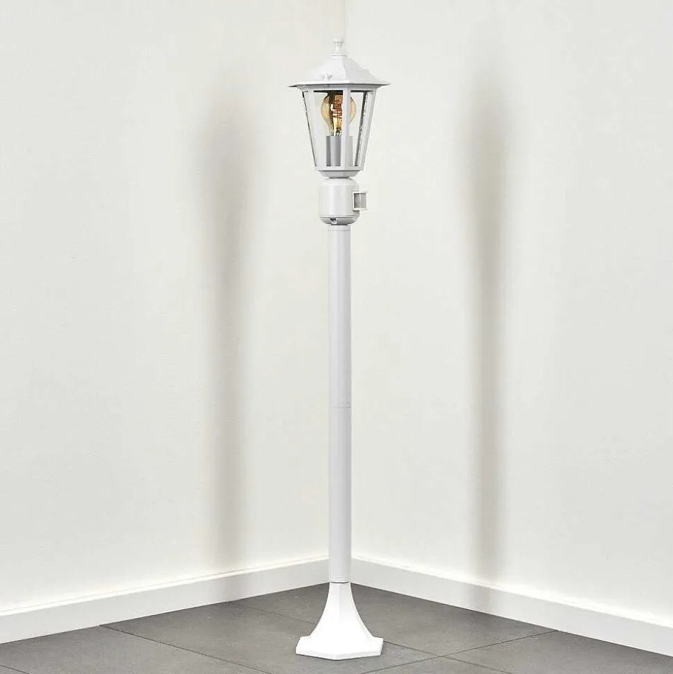 Borne Lumineuse Loria Blanc, 1 Lumiere, Detecteur De Mouvement