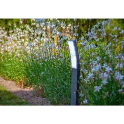 Borne Lumineuse Lutec Kira Led Anthracite, 1 Lumiere