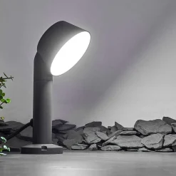 Borne Lumineuse Moroni Led Anthracite, 1 Lumiere