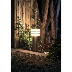 Borne Lumineuse Philips Hue White Tuar Led Acier Inoxydable, Argente, 1 Lumiere