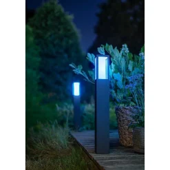 Borne Lumineuse Philips Hue Ambiance White & Color Impress Led Noir, 1 Lumiere, Changeur De Couleurs