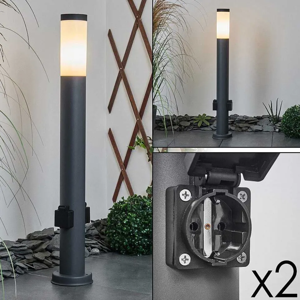 Borne Lumineuse Sessa Anthracite, 1 Lumiere