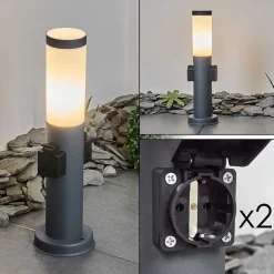 Borne Lumineuse Sessa Anthracite, 1 Lumiere
