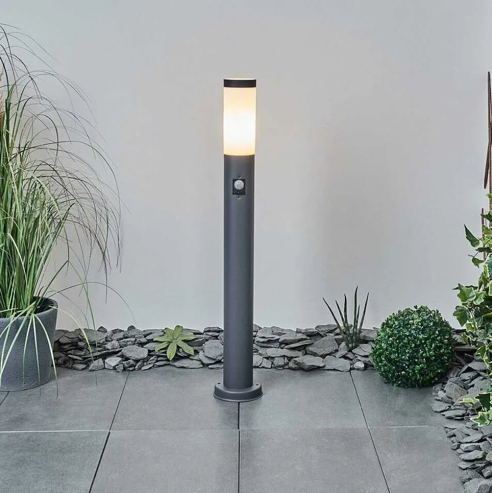 Borne Lumineuse Sessa Anthracite, 1 Lumiere, Detecteur De Mouvement