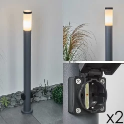 Borne Lumineuse Sessa Anthracite, 1 Lumiere