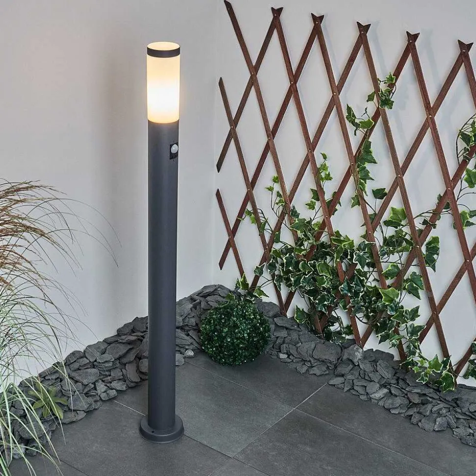Borne Lumineuse Sessa Anthracite, 1 Lumiere, Detecteur De Mouvement