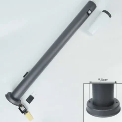 Borne Lumineuse Sessa Anthracite, 1 Lumiere, Detecteur De Mouvement