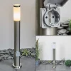 Borne Lumineuse Sessa Nickel Mat, 1 Lumiere
