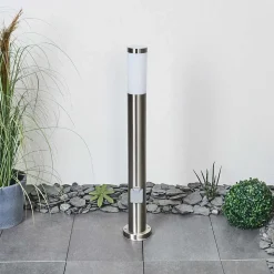 Borne Lumineuse Sessa Nickel Mat, 1 Lumiere