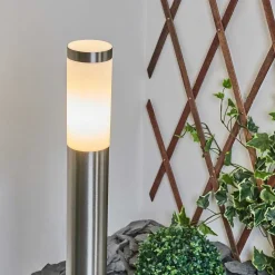 Borne Lumineuse Sessa Nickel Mat, 1 Lumiere