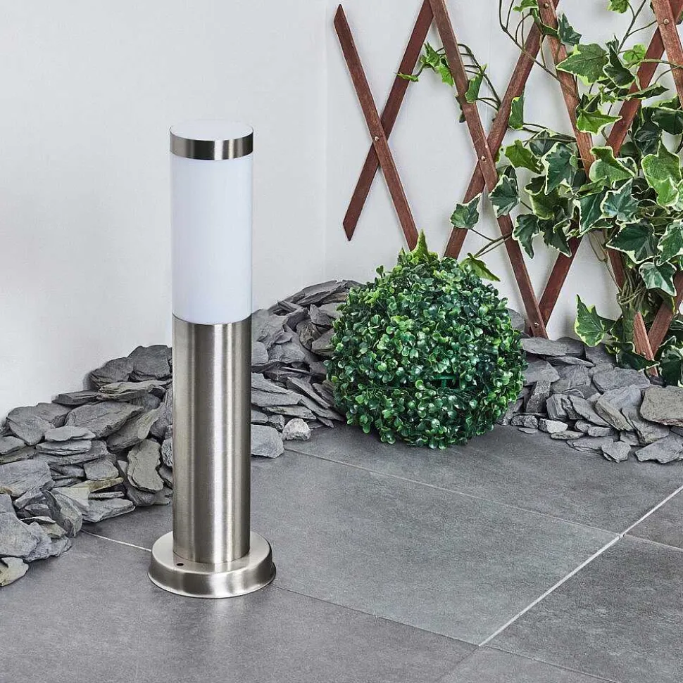 Borne Lumineuse Sessa Nickel Mat, 1 Lumiere