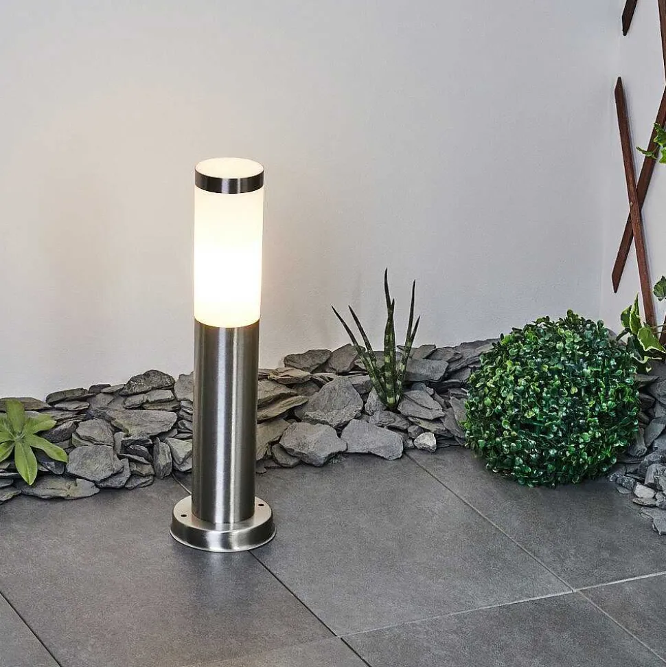Borne Lumineuse Sessa Nickel Mat, 1 Lumiere