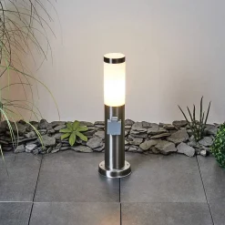 Borne Lumineuse Sessa Nickel Mat, 1 Lumiere