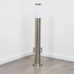 Borne Lumineuse Sessa Nickel Mat, 1 Lumiere