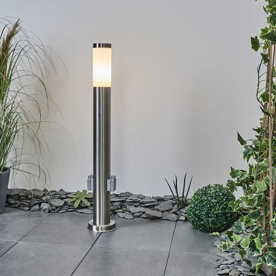 Borne Lumineuse Sessa Nickel Mat, 1 Lumiere