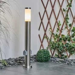 Borne Lumineuse Sessa Nickel Mat, 1 Lumiere