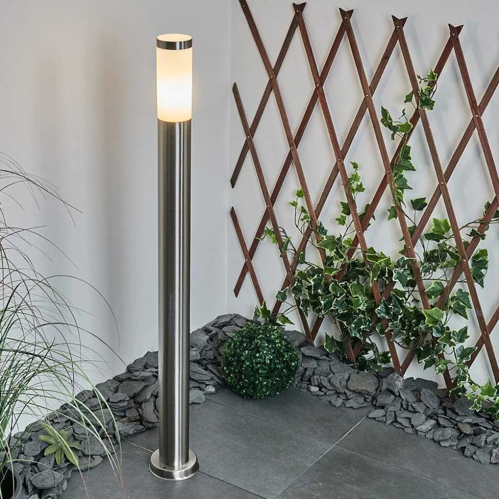 Borne Lumineuse Sessa Nickel Mat, 1 Lumiere