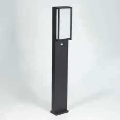 Borne Lumineuse Skove Led Anthracite, 1 Lumiere, Detecteur De Mouvement
