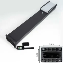 Borne Lumineuse Skove Led Anthracite, 1 Lumiere, Detecteur De Mouvement