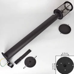 Borne Lumineuse Sumalao Noir, 1 Lumiere, Detecteur De Mouvement