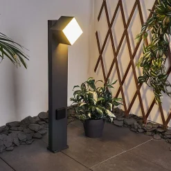 Borne Lumineuse Swanek Led Anthracite, 1 Lumiere
