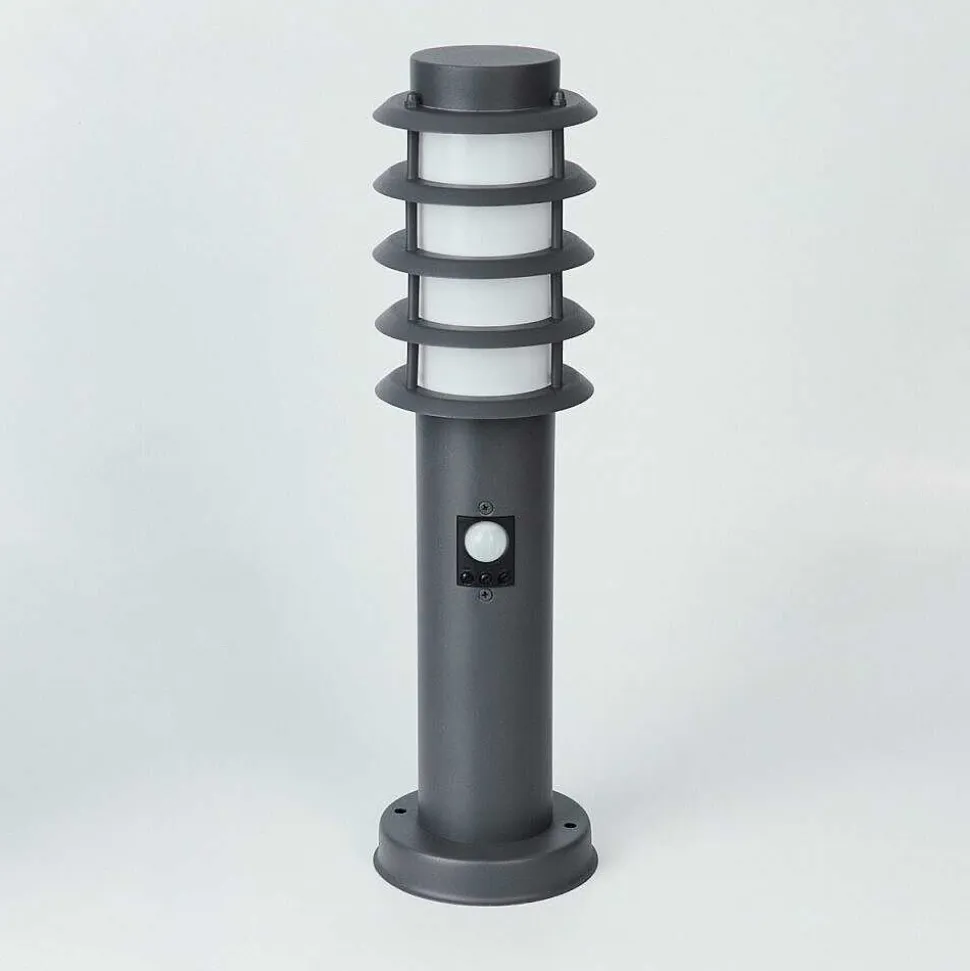 Borne Lumineuse Tunes Anthracite, 1 Lumiere, Detecteur De Mouvement