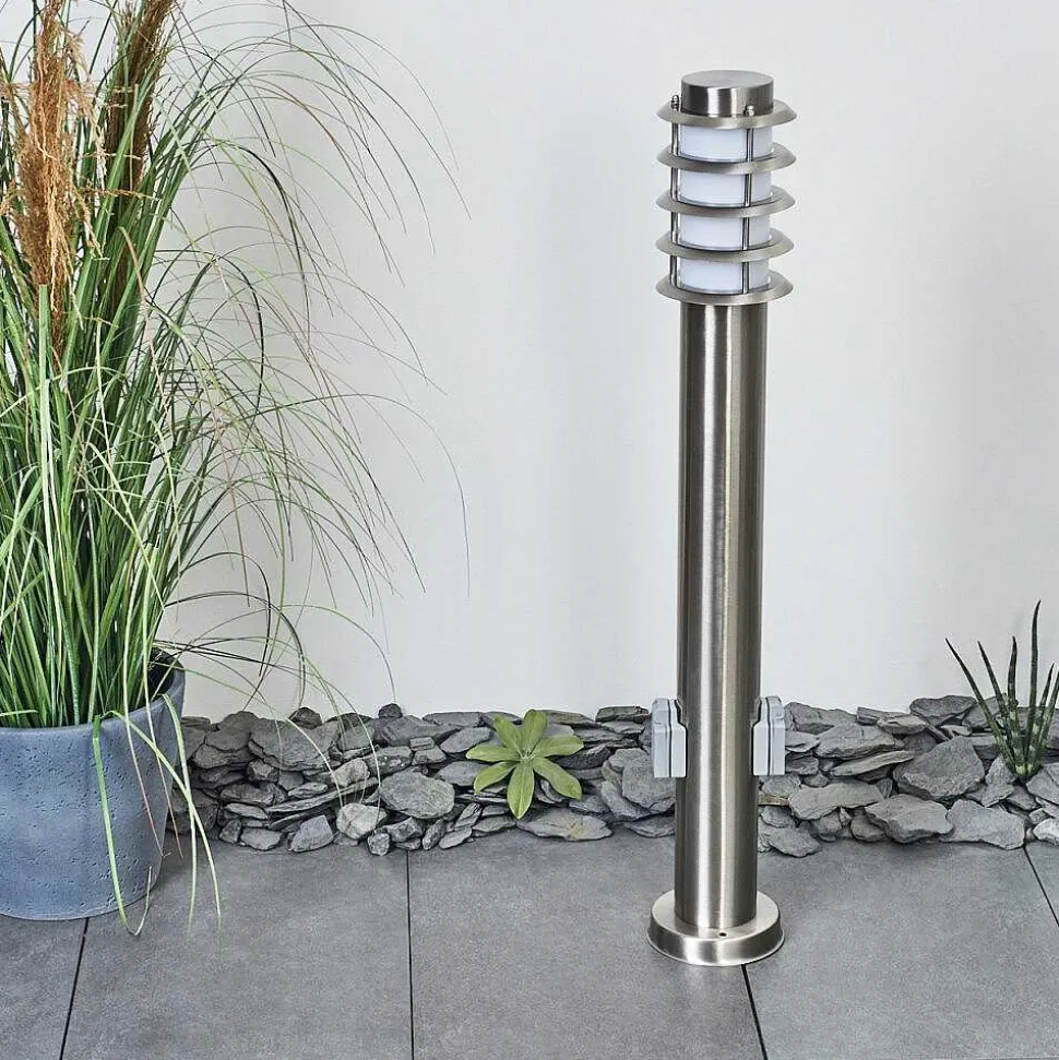 Borne Lumineuse Tunes Nickel Mat, 1 Lumiere