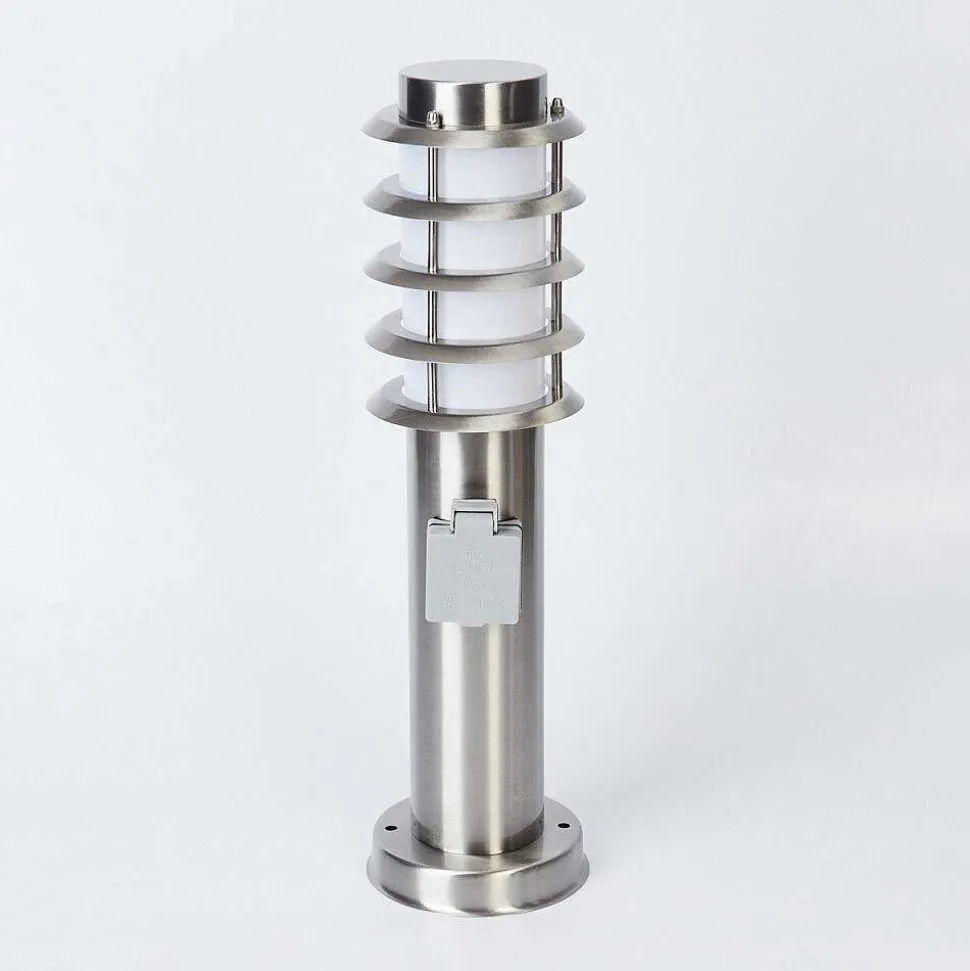 Borne Lumineuse Tunes Nickel Mat, 1 Lumiere