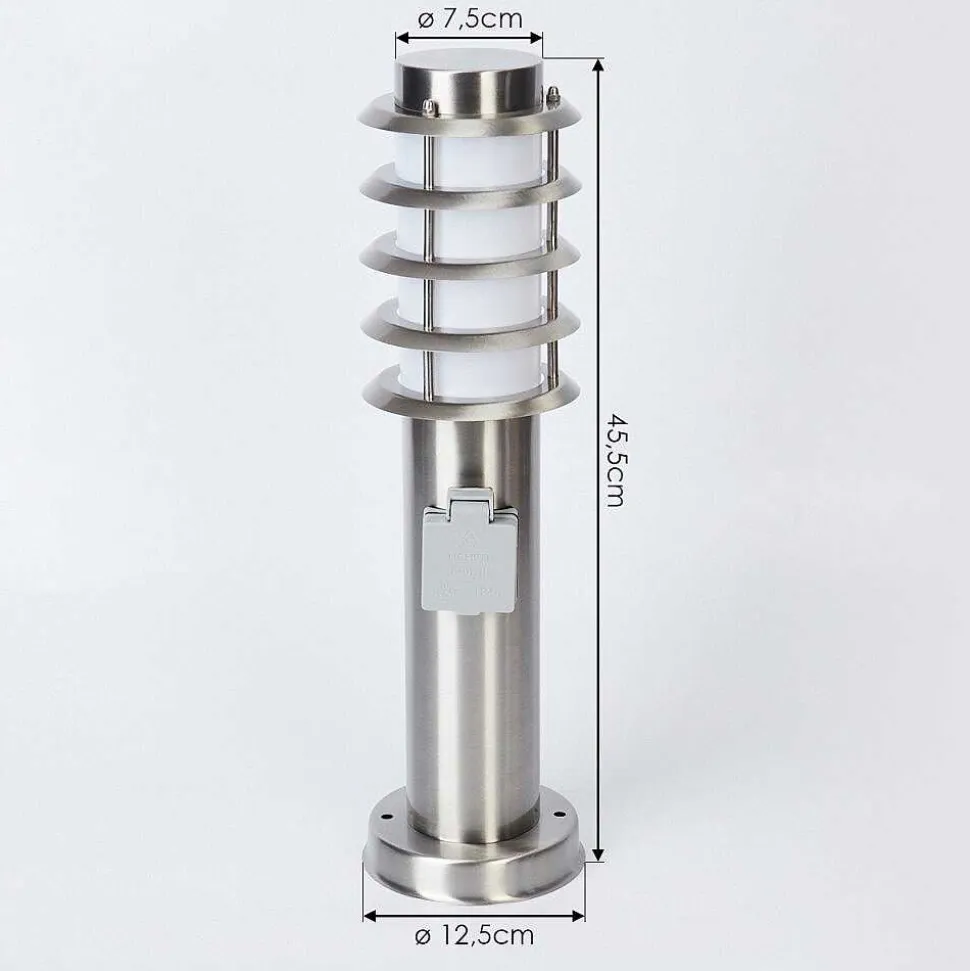 Borne Lumineuse Tunes Nickel Mat, 1 Lumiere