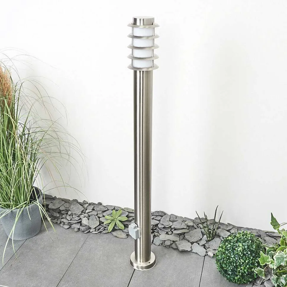 Borne Lumineuse Tunes Nickel Mat, 1 Lumiere