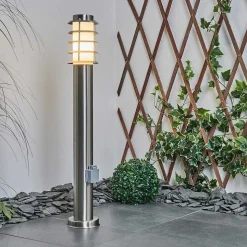 Borne Lumineuse Tunes Nickel Mat, 1 Lumiere