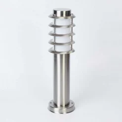 Borne Lumineuse Tunes Nickel Mat, 1 Lumiere