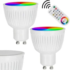 Candal Gu10 Led Rgb 6,5 Watt 2200-6500 Kelvin 345 Lumen Lot De 2 Avec Telecommande