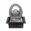 Fontaine Globo Albert Led Gris, 4 Lumieres, Changeur De Couleurs