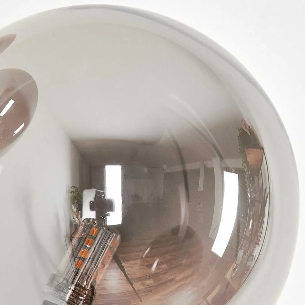Lampadaire - Verre 15 Cm Bernado Fume, 3 Lumieres