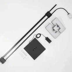 Lampadaire A Vasque Janze Led Noir, 2 Lumieres