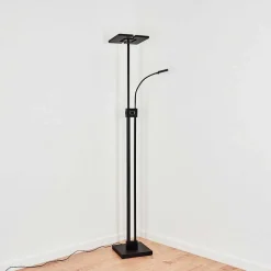 Lampadaire A Vasque Janze Led Noir, 2 Lumieres