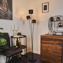 Lampadaire Alsen Noir, 3 Lumieres