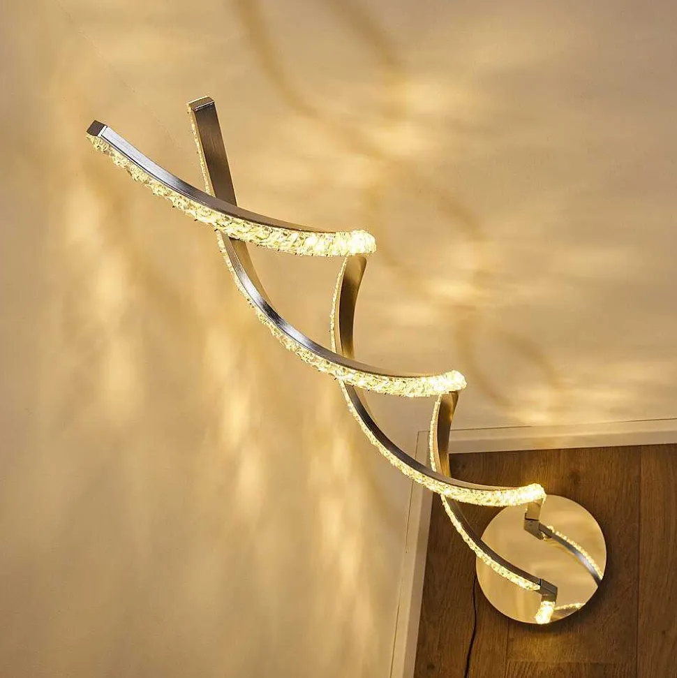 Lampadaire Assuan Led Chrome, 1 Lumiere, Telecommandes, Changeur De Couleurs