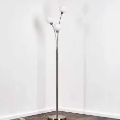 Lampadaire Bernado Nickel Mat, 3 Lumieres