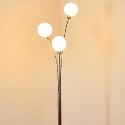 Lampadaire Bernado Nickel Mat, 3 Lumieres