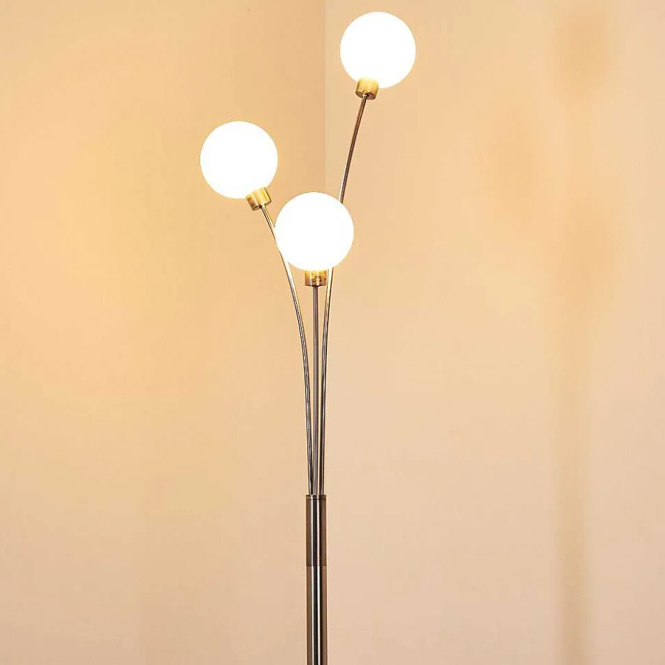 Lampadaire Bernado Nickel Mat, 3 Lumieres
