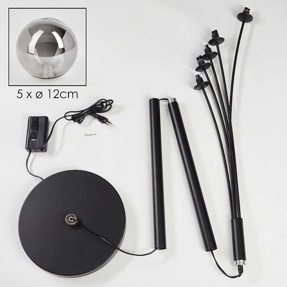 Lampadaire Bernado Noir, 5 Lumieres